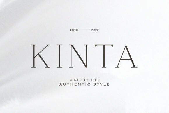 Kinta: A Serif Typeface for Minimalist Brand Identity