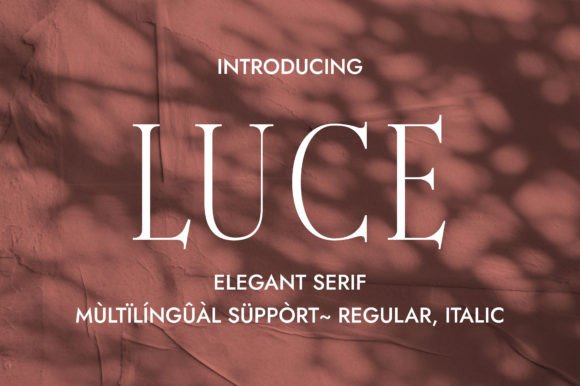 Luce: A Minimalist Serif Typeface for Polished Brand Identity