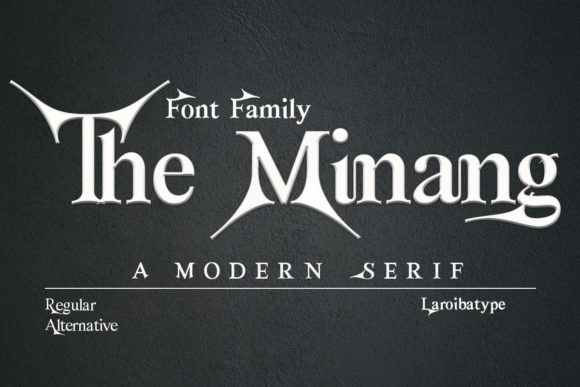 The Minang Serif Typeface for Handmade Branding