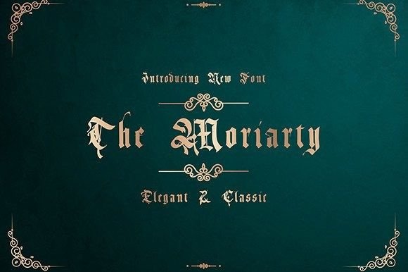 The Moriarty: A Sophisticated Blackletter Font for Editorial Design